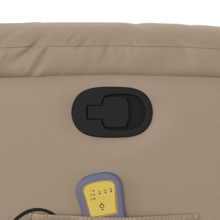 Fauteuil inclinable de massage Cappuccino Similicuir – Image 9
