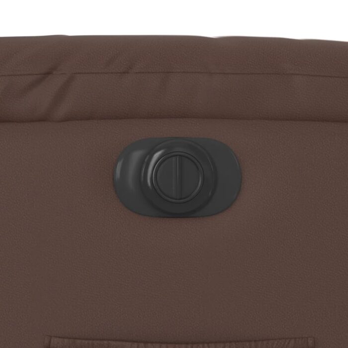 Fauteuil inclinable électrique marron similicuir – Image 10