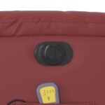 Fauteuil inclinable de massage électrique rouge bordeaux – Image 10