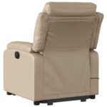 Fauteuil inclinable de massage électrique cappuccino similicuir – Image 2