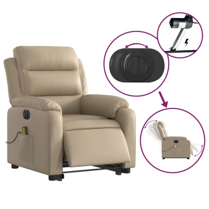 VXL8721012175570_g_en_hd_3.jpg Fauteuil inclinable de massage électrique cappuccino similicuir – Image 3