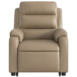 Fauteuil inclinable de massage électrique cappuccino similicuir – Image 6