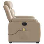 Fauteuil inclinable de massage électrique cappuccino similicuir – Image 7