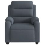 Fauteuil inclinable électrique Gris foncé Velours – Image 6
