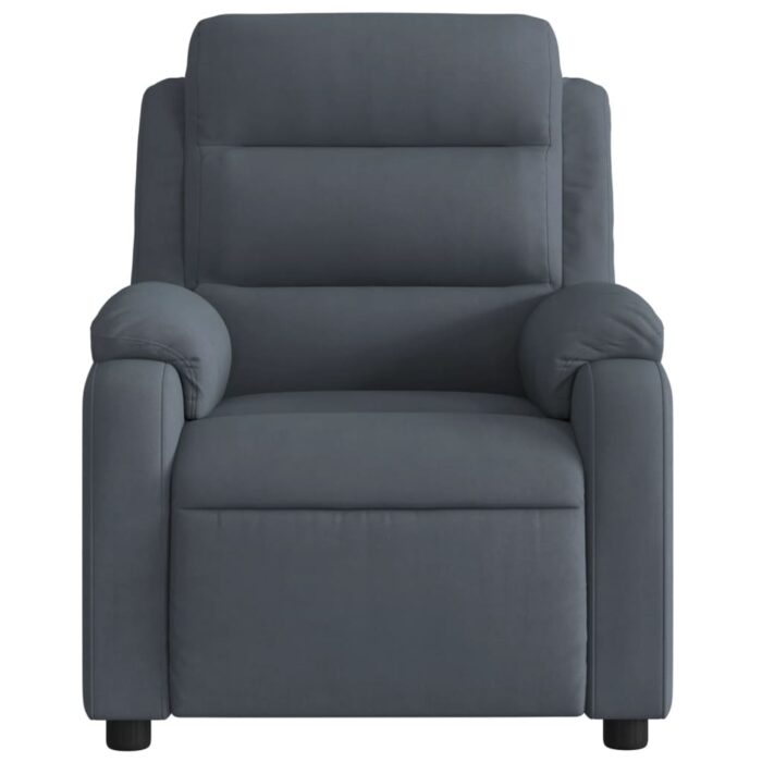 Fauteuil inclinable électrique Gris foncé Velours – Image 6