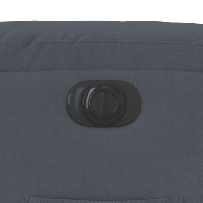 Fauteuil inclinable électrique Gris foncé Velours – Image 9