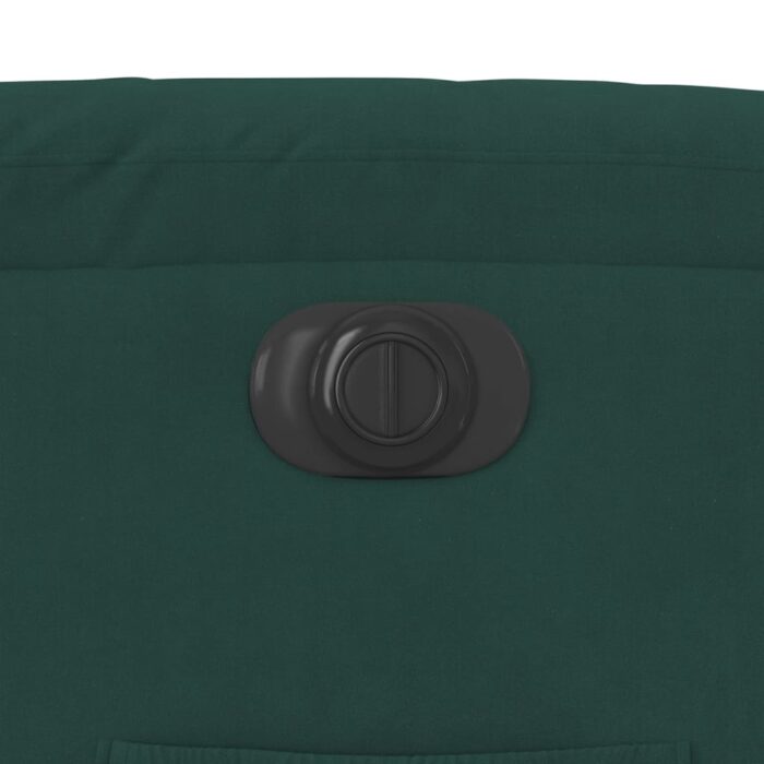 Fauteuil inclinable électrique vert foncé velours – Image 9
