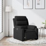 Fauteuil inclinable électrique noir velours – Image 12