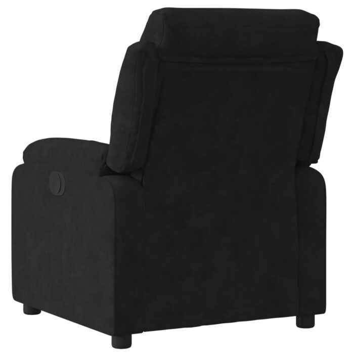 Fauteuil inclinable électrique noir velours – Image 2