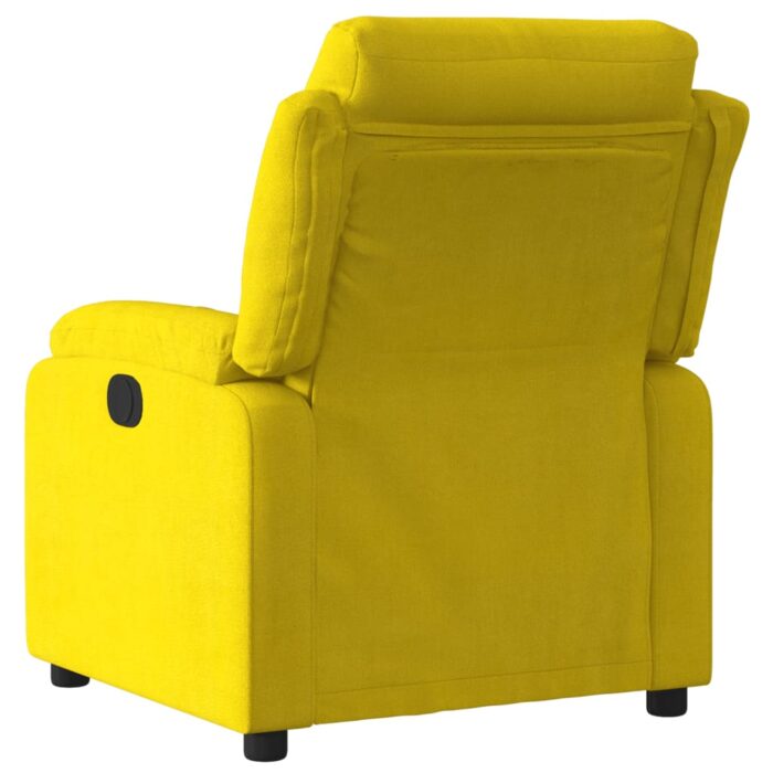 Fauteuil inclinable électrique jaune velours – Image 2