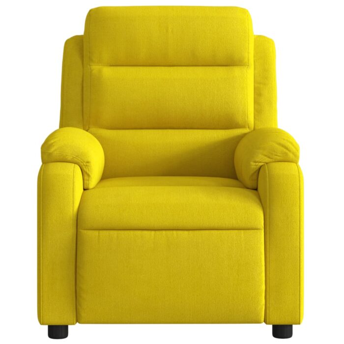 Fauteuil inclinable électrique jaune velours – Image 6