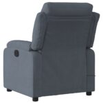 Fauteuil inclinable de massage électrique gris foncé velours – Image 2