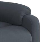 Fauteuil inclinable de massage électrique gris foncé velours – Image 8