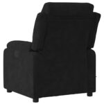 Fauteuil inclinable de massage électrique noir velours – Image 2