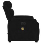 Fauteuil inclinable de massage électrique noir velours – Image 7