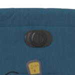 Fauteuil inclinable de massage électrique bleu velours – Image 9