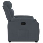 Fauteuil inclinable Gris foncé Velours – Image 7