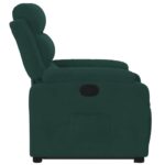 Fauteuil inclinable Vert foncé Velours – Image 7