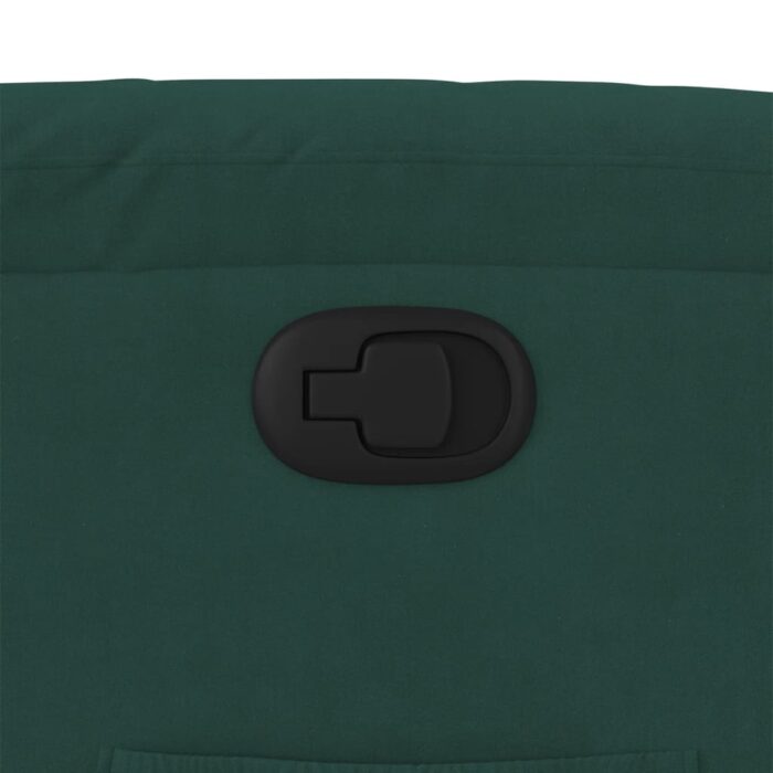 Fauteuil inclinable Vert foncé Velours – Image 9