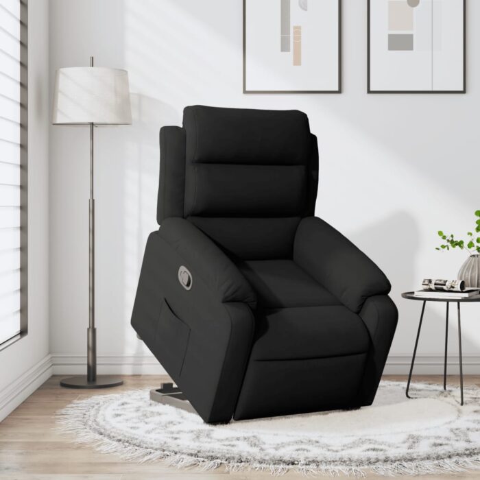 Fauteuil inclinable Noir Velours – Image 12