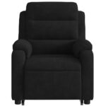 Fauteuil inclinable Noir Velours – Image 6