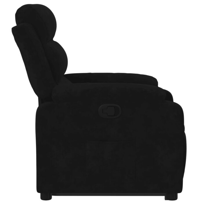 Fauteuil inclinable Noir Velours – Image 7