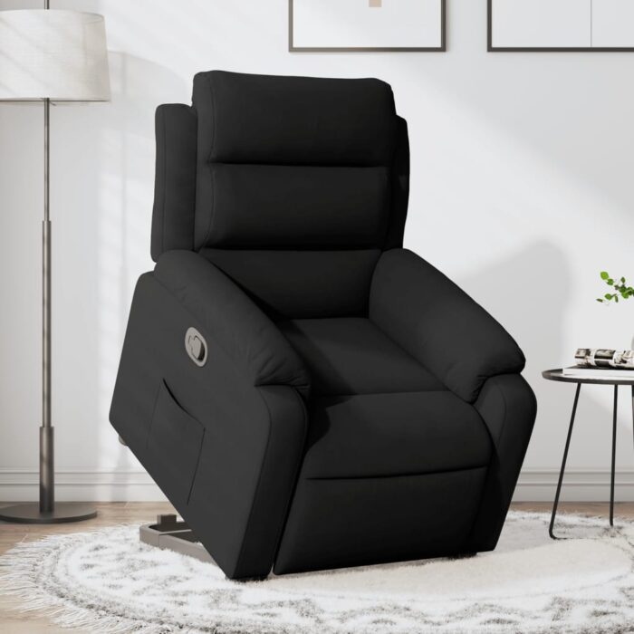 Fauteuil inclinable Noir Velours – Image 1