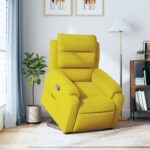 Fauteuil inclinable Jaune Velours – Image 12