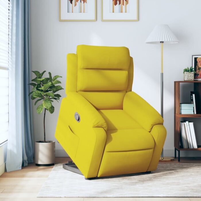 Fauteuil inclinable Jaune Velours – Image 12