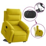 Fauteuil inclinable Jaune Velours – Image 3