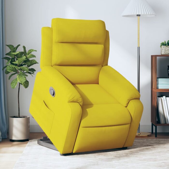 Fauteuil inclinable Jaune Velours – Image 1