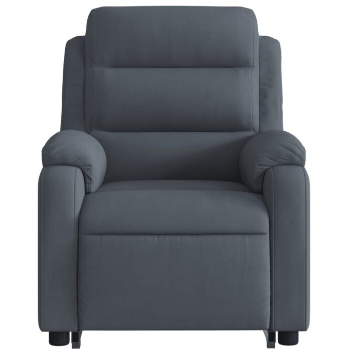 Fauteuil de massage inclinable Gris foncé Velours – Image 6
