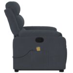 Fauteuil de massage inclinable Gris foncé Velours – Image 7