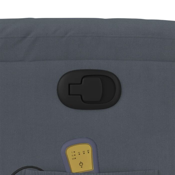 Fauteuil de massage inclinable Gris foncé Velours – Image 9