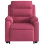 Fauteuil de massage inclinable Rouge bordeaux Velours – Image 6