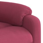 Fauteuil de massage inclinable Rouge bordeaux Velours – Image 8