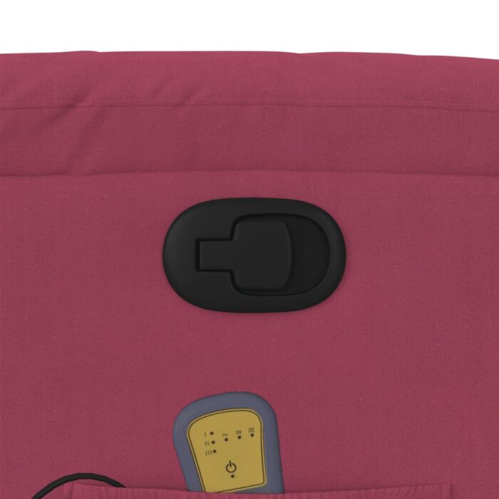 Fauteuil de massage inclinable Rouge bordeaux Velours – Image 9