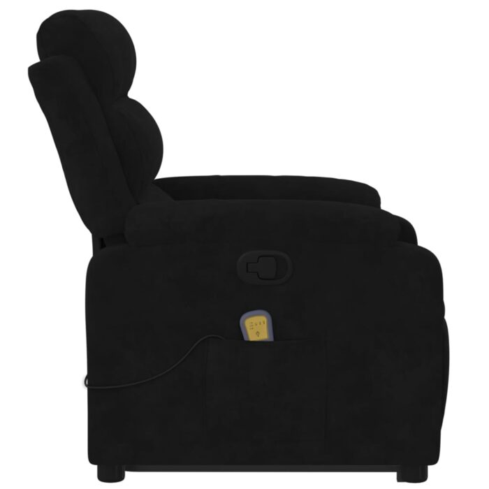 Fauteuil de massage inclinable Noir Velours – Image 7