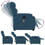 Fauteuil de massage inclinable Bleu Velours – Image 4