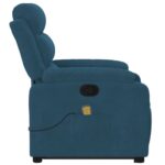 Fauteuil de massage inclinable Bleu Velours – Image 7