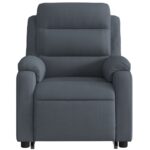 Fauteuil inclinable électrique gris foncé velours – Image 6