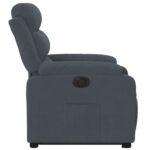 Fauteuil inclinable électrique gris foncé velours – Image 7