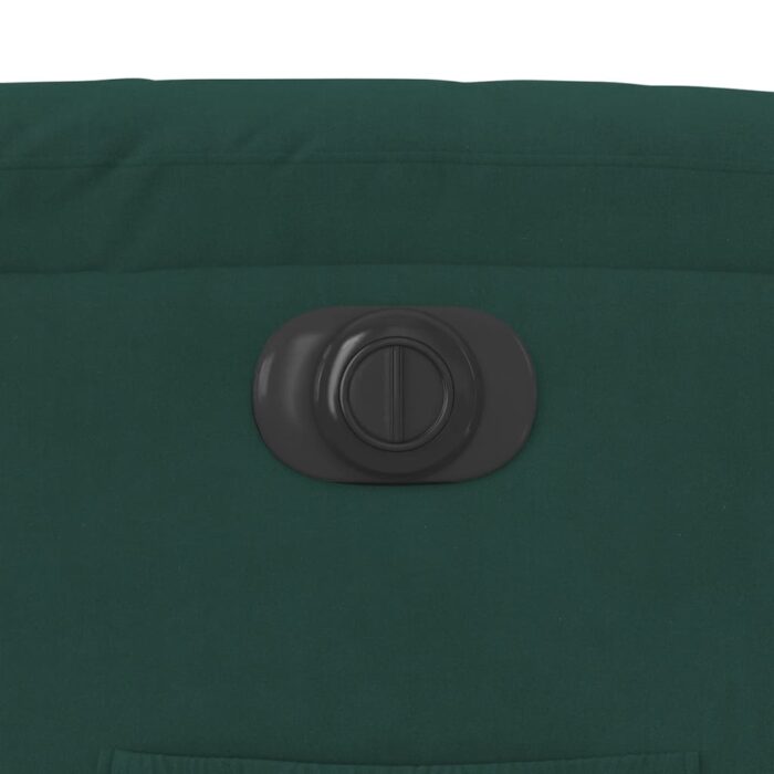 Fauteuil inclinable électrique vert foncé velours – Image 11