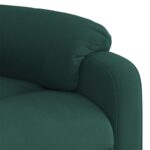 Fauteuil inclinable électrique vert foncé velours – Image 9