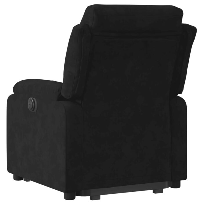 Fauteuil inclinable électrique noir velours – Image 2