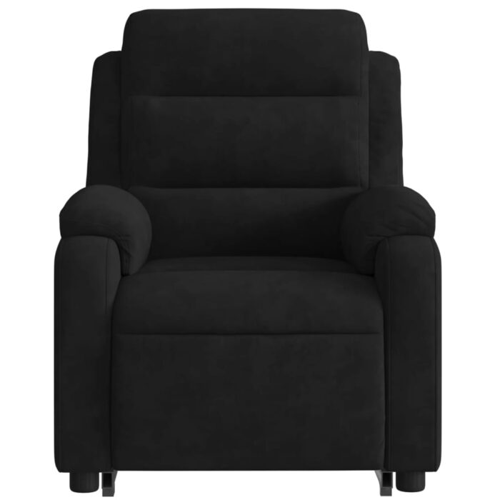 Fauteuil inclinable électrique noir velours – Image 6