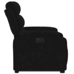 Fauteuil inclinable électrique noir velours – Image 7