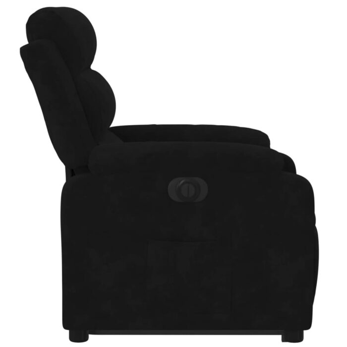 Fauteuil inclinable électrique noir velours – Image 7