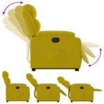 Fauteuil inclinable électrique jaune Velours – Image 4