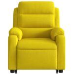 Fauteuil inclinable électrique jaune Velours – Image 6